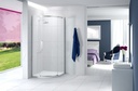 Ionic Essence Frameless 1 Door Quadrant - Black - 900 x 900 - Left Hand