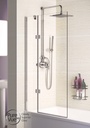 Coastline Hinged 1000mm Bath Screen Right Hand