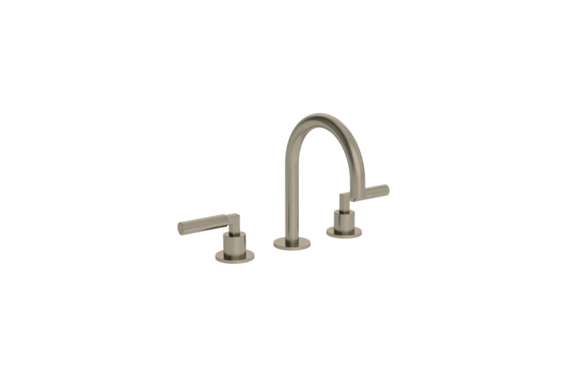 COALBROOK ZURICH 3 TAP HOLE BASIN MIXER BN - ROUND FIXED SPOUT