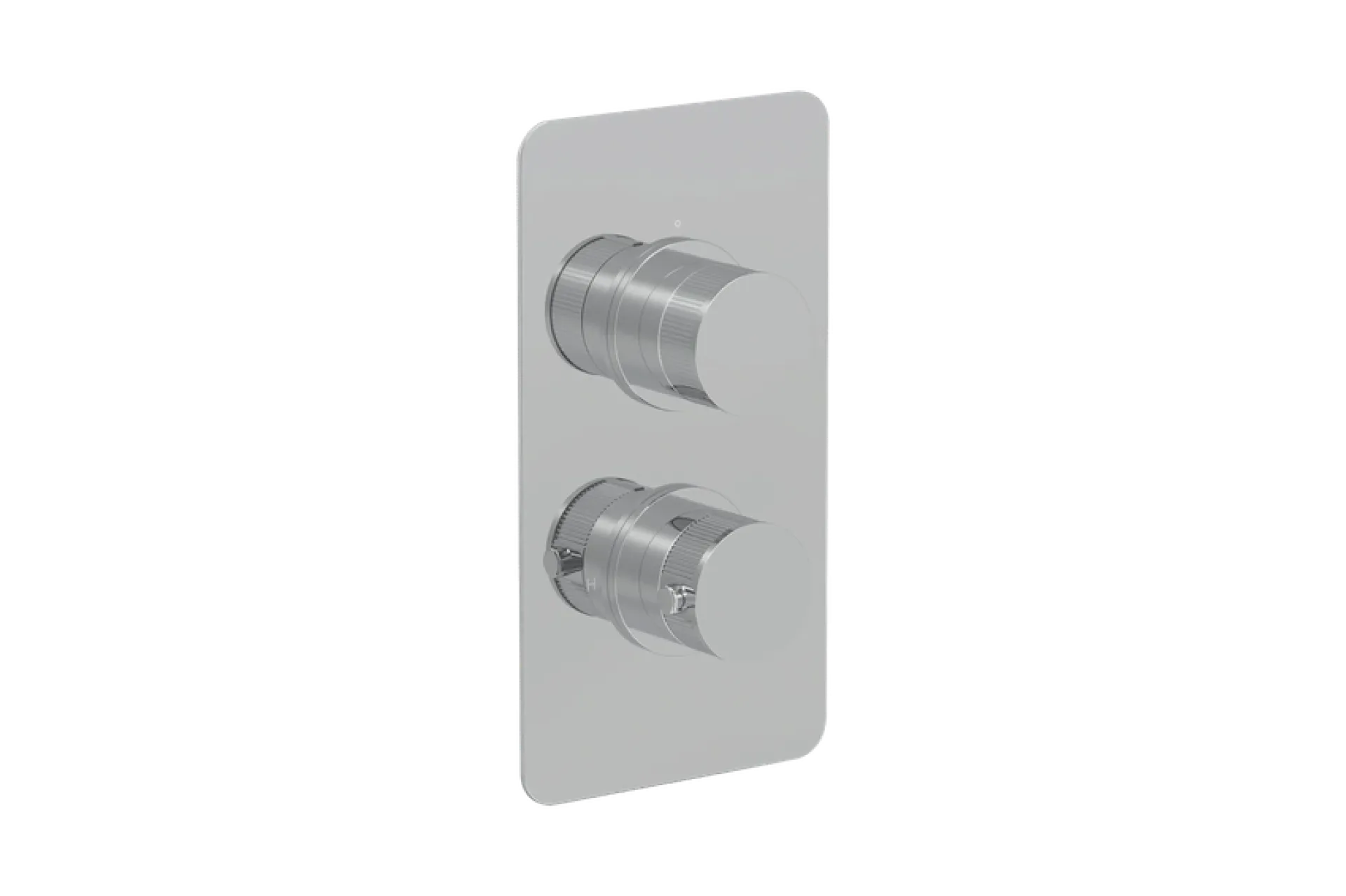 COALBROOK DECCA SHOWER TRIMSET - 2H - 2 OUTLET CP (FLUTED HANDLE)