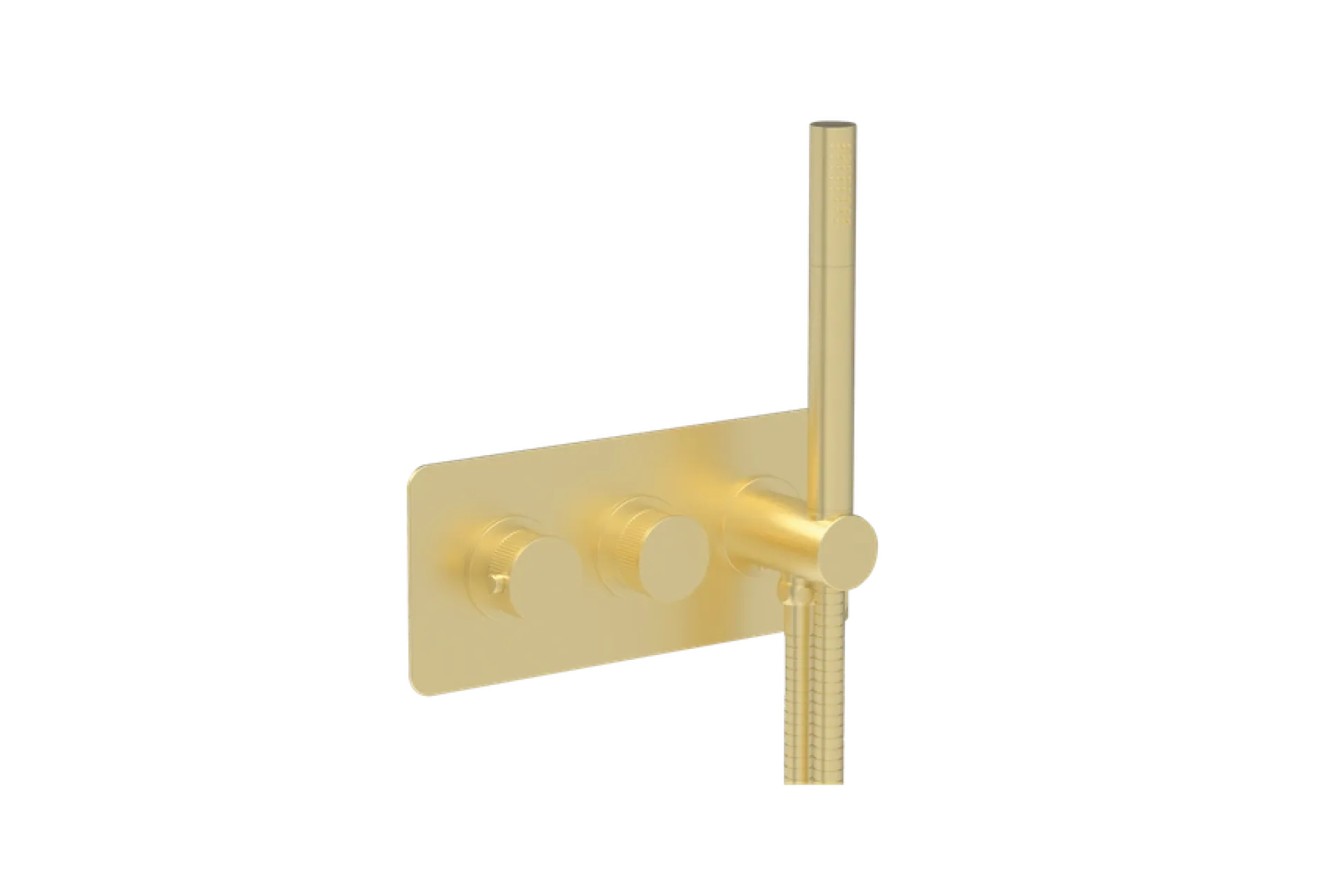 COALBROOK DECCA 2 OUTLET SHOWER WITH HANDSPRAY BB TRIM (FLUTED HANDLE)