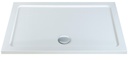 Contemporary White 1200 x 1000mm Rectangular Shower Tray – Lightweight Low-Profile ABS