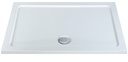 Low Profile 1700 x 760mm Rectangular ABS Tray White Contemporary Lightweight Shower Tray