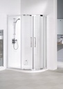 800mm Easy-Fit Silver Framed Quadrant Enclosure Panel (Set of 2 Required for Full Unit)