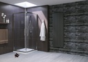 Silver 800mm Corner Entry Semi-Framed Shower Enclosure Side Panel (75-78cm, Requires 2 for Complete Unit)