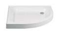 80mm 800mm Quadrantrant Stone Resin/ABS Tray White Standard Height