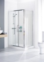 1000mm Side Panel (94-100) Clear Glass Framed - Silver