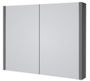 Kartell K-VIT Purity 800mm Mirror Cabinet - Storm Grey Gloss