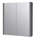 Kartell K-VIT Purity 600mm Mirror Cabinet - Storm Grey Gloss
