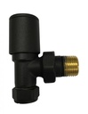 Kartell Black Radiator Valve Angled 15mm (Pair)