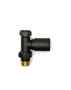 Kartell Black Radiator Valve Straight 15mm (Pair)