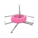 Snug metal rotating Pipe De-Coiler