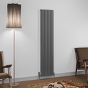 Tordino 1800 x 375mm Aluminium Radiator - Matt Anthracite