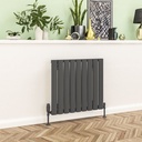 Sandhurst 600 x 625mm Aluminium Radiator - Matt Anthracite