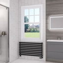 Tunstall 560 x 1000mm Towel Rail - Matt Black