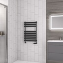 Tunstall 800 x 500mm Towel Rail - Matt Black