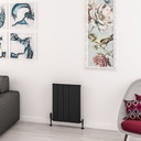 Withington 600 x 470mm Aluminium Radiator - Matt Black