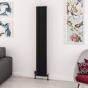 Withington 1800 x 280mm Aluminium Radiator - Matt Black