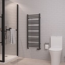 Corinium Round 1200 x 500mm Towel Rail - Matt Anthracite