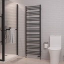 Corinium Round 1800 x 600mm Towel Rail - Matt Anthracite
