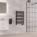 Corinium Round 800 x 500mm Towel Rail - Matt Black