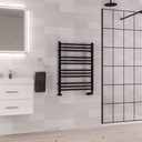 Corinium Round 800 x 600mm Towel Rail - Matt Black