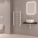 Tuscan Round 800 x 500mm Towel Rail - Gloss White
