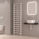 Tuscan Round 1800 x 500mm Towel Rail - Gloss White