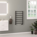 Tuscan Round 800 x 500mm Towel Rail - Matt Anthracite