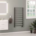 Tuscan Round 1200 x 600mm Towel Rail - Matt Anthracite