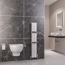 Preston 1200 x 185mm Aluminium Radiator - Matt White