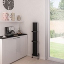 Preston 1200 x 185mm Aluminium Radiator - Matt Black