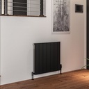 Peretti 600 x 660mm Aluminium Radiator - Matt Black