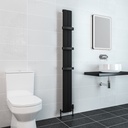Berlini 1800 x 185mm Aluminium Radiator - Matt Black