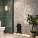 Peretti 600 x 280mm Aluminium Radiator - Matt Black