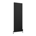 Hadleigh 1800 x 555mm Aluminium Radiator - Matt Black