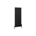 Hadleigh 1200 x 415mm Aluminium Radiator - Matt Black