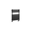 Tunstall Double 800 x 600mm Towel Rail - Matt Black