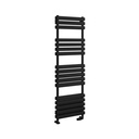 Tunstall Double 1600 x 500mm Towel Rail - Matt Black