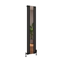 Tunstall Mirror 1800 x 380mm Radiator - Matt Black