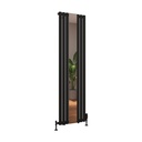 Tunstall Mirror 1800 x 500mm Radiator - Matt Black