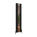 Tunstall Double Mirror 1800 x 380mm Radiator - Matt Black