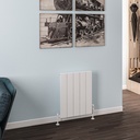 Rosano 600 x 470mm Aluminium Radiator - Matt White
