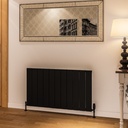 Rosano 600 x 1040mm Aluminium Radiator - Matt Black