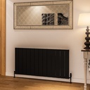 Rosano 600 x 1230mm Aluminium Radiator - Matt Black