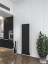 Guardia 1800 x 470mm Aluminium Radiator - Matt Black