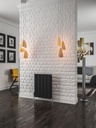 Guardia 600 x 470mm Aluminium Radiator - Matt Black