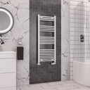 Wendover Curved Multirail 1200 x 500mm - Gloss White