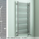 Biava Round 600 x 400mm - Chrome