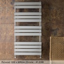 Staverton Tube On Tube 1800 x 600mm - Chrome